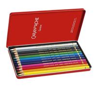 [666.312] CARAN D'ACHE Crayons de couleur PABLO, étui métal de 12