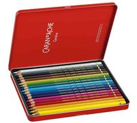 [666.318] CARAN D'ACHE Crayons de couleur PABLO, étui métal de 18