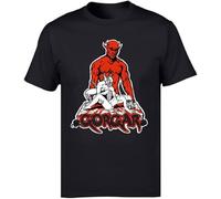 666 Demon Satan Villain Table Game Tshirts Pinball Classics Gorgar Video Game Tshirts Cotton Tops & Tees Ostern Day Men Funny Black Manches Courtes(X-Large)