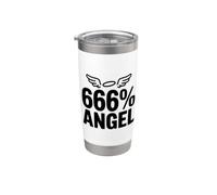 666% Humour noir drôle ange Gobelet isotherme en acier inoxydable double paroi