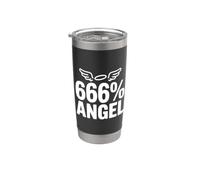 666% Humour noir drôle ange Gobelet isotherme en acier inoxydable double paroi