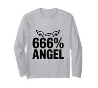 666% Humour Noir drôle Ange Manche Longue