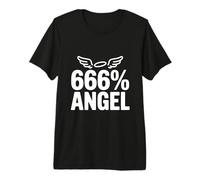 666% Humour Noir drôle Ange T-Shirt Haut de Gamme