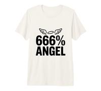 666% Humour Noir drôle Ange T-Shirt Haut de Gamme