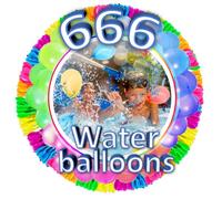 666 Pcs Bombe a Eau Ballon, Ballon d'eau, Ballons d'eau Color, Coloré Bombe a Eau, Bombe à Eau ballon Colorés, Bombes à Eau à Fermeture Automatique, Ballons d'eau Enfant, pour Famille, Jardin (M1)