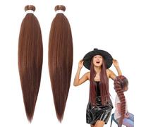 66cm Perruque Déguisement Hunter, Perruque Violette Tressées Pour En-fants Et Adultes, Coiffures De Chanteur Pop Accessoires De Cosplay D'Halloween, Cadeau Pour Femmes Filles (Marron, 2pc)
