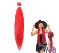 66cm Perruque Déguisement Hunter, Perruque Violette Tressées Pour En-fants Et Adultes, Coiffures De Chanteur Pop Accessoires De Cosplay D'Halloween, Cadeau Pour Femmes Filles (Rouge, 1pc)