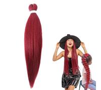 66cm Perruque Déguisement Hunter, Perruque Violette Tressées Pour En-fants Et Adultes, Coiffures De Chanteur Pop Accessoires De Cosplay D'Halloween, Cadeau Pour Femmes Filles (Bordeaux, 1pc)