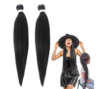 66cm Perruque Déguisement Hunter, Perruque Violette Tressées Pour En-fants Et Adultes, Coiffures De Chanteur Pop Accessoires De Cosplay D'Halloween, Cadeau Pour Femmes Filles (Noir, 2pc)