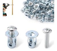 66pcs pour Cheville Placo Charge Lourde, M5x25 Cheville Brique Creuse, Chevilles à Cavité, Cheville Parpaing Creux, Cheville Expansion de Métallique, Ancrages pour Plaques de Plâtre Tôle de Fer