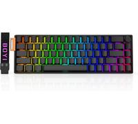 66Pro Interrupteur Magnétique À Déclenchement Rapide 65 % Clavier Mécanique À Effet Hall Monté Sur Joint Rvb Hotswap Hyper-Fast Actionnement Réglable Clavier De Jeu Filaire Compact Avec Bouton