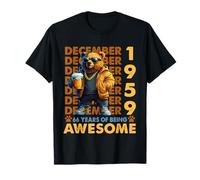 66th Birthday Bear Legends December 1959 66 Years Old Mens T-Shirt