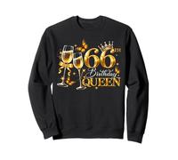 66th Birthday Queen 66 and Fabulous 66 Years Old Women Girls Sweatshirt