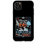 66th Birthday Women Cheers to 66 Years Fabulous Since 1960 Coque pour iPhone 11 Pro Max