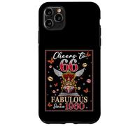 66th Birthday Women Cheers to 66 Years Fabulous Since 1960 Coque pour iPhone 11 Pro Max