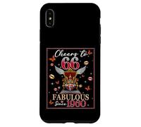 66th Birthday Women Cheers to 66 Years Fabulous Since 1960 Coque pour iPhone XS Max