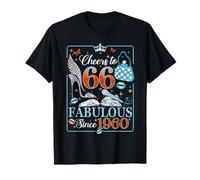 66th Birthday Women Cheers to 66 Years Fabulous Since 1960 T-Shirt