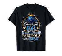 66th Birthday Women Cheers to 66 Years Fabulous Since 1960 T-Shirt