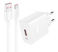 66W Chargeur Rapide et 1M 6A Câble USB C pour Honor Magic 7 Lite 90 5g Magic 5 Pro Magic v2 v3, 35W Chargeur Rapide Honor 200 Smart 200 Lite X6b X7b 70 Lite X8a X7a X6a pour Supercharge