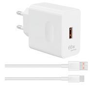 66W Supercharge Chargeur Rapide avec Câble USB C 6A 1m pour Huawei Honor 200 400 90 Lite Magic7 6 Lite Magic6 Pro Huawei Pura 70 Mate 60 Pro P60 P30 Pad X6b X8b 9 X9 X8a Adaptateur