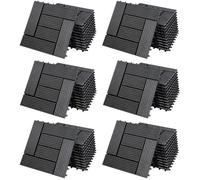 66x Dalles de jardin clipsables en bois composite WPC anthracite 30 x 30 cm Type mosaïque Revêtement de sol extérieur