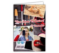 67-1081-A Carte Vive Sainte Catherine 25 Novembre pour Jeune Fille Adolescente Femme Maquillage Téléphone Portable Selfie - Avec Enveloppe Blanche