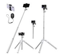 67 ''-170 cm Trépied Téléphone, Trépied Appareil Photo Ultra Léger, Trépied Smartphone à Tube, Perche à Selfie de Voyage
