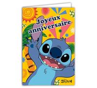 67-2005 Carte Joyeux ANNIVERSAIRE Gentil Monstre Bleu pour Enfant Garçon Fille Illustration Jeunesse Dessins Animés Film d'Animation - Avec Enveloppe Format 12x17,5cm