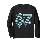 67, années 80 et 70, Meme Funny Six Seven Alpha Slang Manche Longue