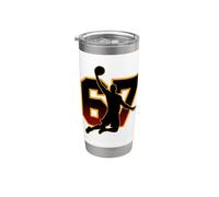 67 Basketball Meme Six Seven Slam Dunk Boys Brain Rot Game Gobelet isotherme en acier inoxydable double paroi