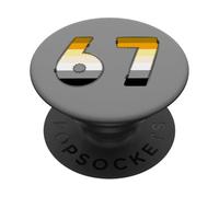 67 Bear Pride Motif Graphique à Rayures colorées PopSockets PopGrip Adhésif