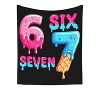 67 Blanket 67 Meme Blanket Soft Warm Humor Throw Blankets for Bed Comfortable Flannel Blankets for Hotel Garden Indoor Outdoor Thanksgiving Holiday Party Home Room Dormitory Apartment Vacation