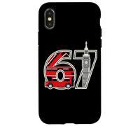 67 Bus Rouge Big Ben London Numéro Design Coque pour iPhone X/XS