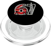 67 Bus Rouge Big Ben London Numéro Design PopSockets PopGrip pour MagSafe