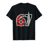 67 Bus Rouge Big Ben London Numéro Design T-Shirt