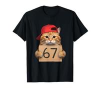 67 Cat Shirt Garçons Filles Teen 67 Mem avec Chat Six Seven T-Shirt