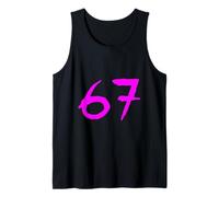 67 Chiffres Punk dessinés à la Main Style Abstrait Gras Débardeur