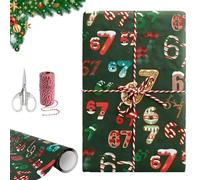 67 Christmas Wrapping Paper, 67 Meme Wrapping Paper, Funny Christmas Wrapping Papers Roll for Xmas Holiday, 3 sizes Wrap your Presents Wrapping More Festive and Fun (Green,18 * 180in)