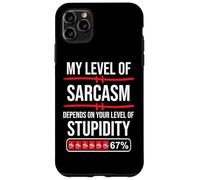 67 Coffee My Level of Sarcasm Depends on Level of Stupidity Coque pour iPhone 11 Pro Max