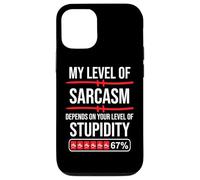 67 Coffee My Level of Sarcasm Depends on Level of Stupidity Coque pour iPhone 12/12 Pro