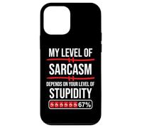 67 Coffee My Level of Sarcasm Depends on Level of Stupidity Coque pour iPhone 12 Mini