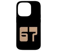 67 Conception Graphique à Chiffres Audacieux de Style Western Cowboy Coque pour iPhone 14 Pro