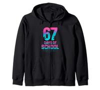 67 Days of School Happy 100th Day Garçons Filles Enfants Enseignants Sweat à Capuche