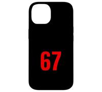 67 Design Minimaliste rétro des années 80 avec Six Chiffres et Sept énoncés Coque pour iPhone 14