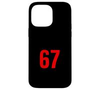 67 Design Minimaliste rétro des années 80 avec Six Chiffres et Sept énoncés Coque pour iPhone 14 Pro Max