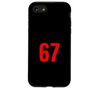 67 Design Minimaliste rétro des années 80 avec Six Chiffres et Sept énoncés Coque pour iPhone SE (2020) / 7/8