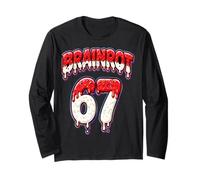67 Design T-Shirt drôle numéro 67 pour Hommes, Femmes et Enfants 67 Meme Manche Longue