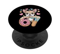 67 Dog Chihuahua Ice Cream Drip Cool Meme Funny Six Seven PopSockets PopGrip Adhésif