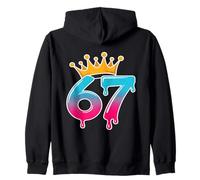 67 Drip Crown Meme Funny Six Seven Alpha Slang Sweat à Capuche