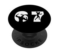 67 Figurine de numéro Silhouette Force de Lutte PopSockets PopGrip Adhésif